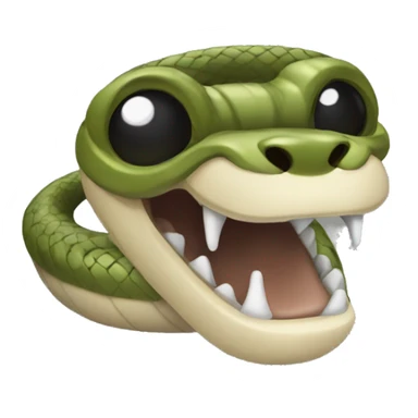 Medium sized snake hissing  sticker