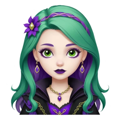 Raven Queen green purple ever after high sticker