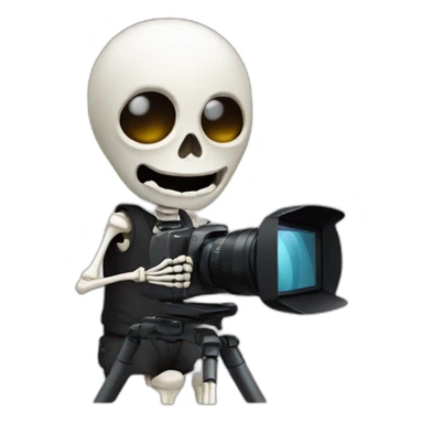 skeleton videographer sticker