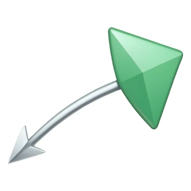 white simple arrow up sticker