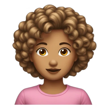 fille cheveux bouclés sticker