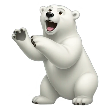 polar bear farting sticker