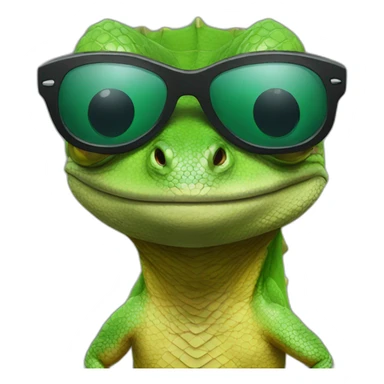 Lizard with sunglasses sticker