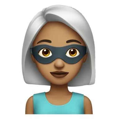 girl with eye masks sticker