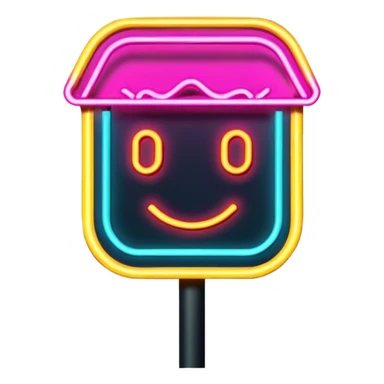 neon outline signboard sticker