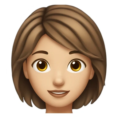 Attractive girl with short brown hair and hazel eyes sticker