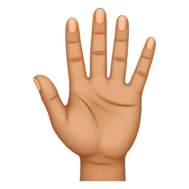 Emoji hand making the letter W in sign language sticker