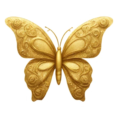 Gold butterfly sticker