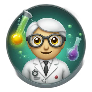 cientifico experimentando sticker