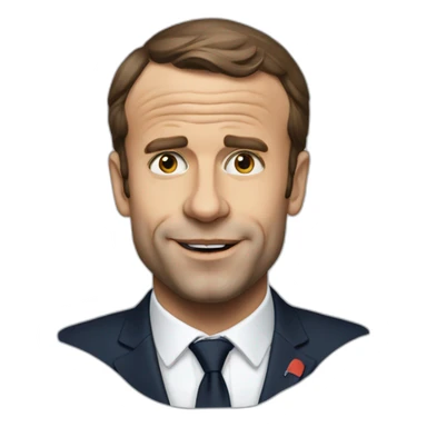 macron qui fait caca sticker
