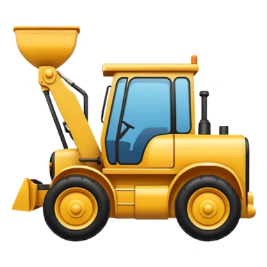 voglio che crei un emoji di un trattore che rimuove il codice per pulirlo sticker