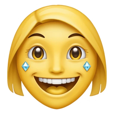 Emoji with diamond grill sticker
