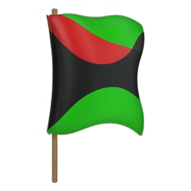 Martinique drapeau rouge vert noir  sticker