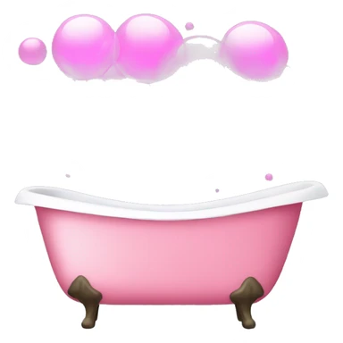 Bathtub with pink bubbles sticker