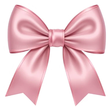light pink ribbon bow sticker