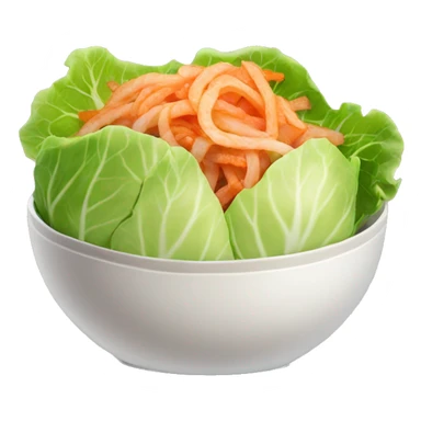 Kimchi: A bowl with spicy cabbage. sticker