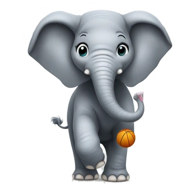 An elephant playing netball sticker