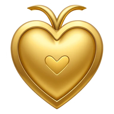 A golden heart with a money pattern around it sticker