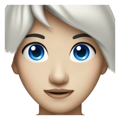 wasian with blue eyes sticker