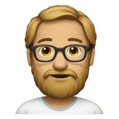 Pregnant man with beard & eyeglasses sticker