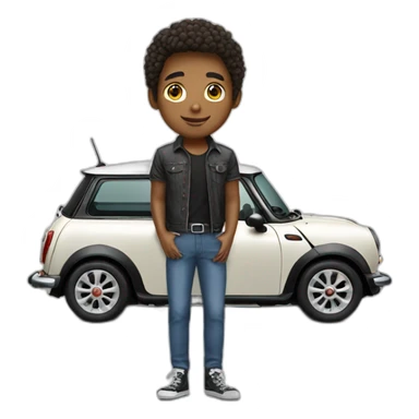 Gay boy with mini cooper sticker