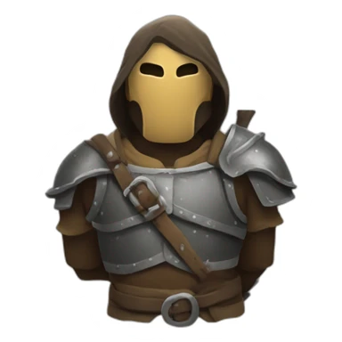 medieval Bounty Hunter, torso, looking away from camera sticker