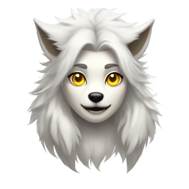 white werewolf girl sticker