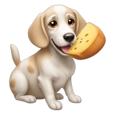 Chien qui mange un lapin sticker