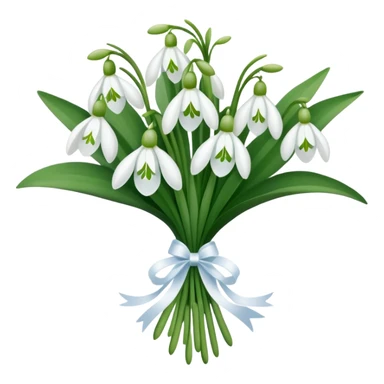 bouquet of snowdrop flowers sticker