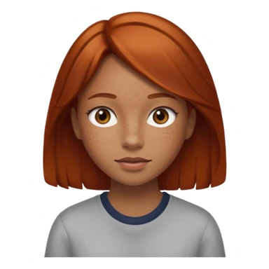 Girl with light brown skin auburn hair sticker