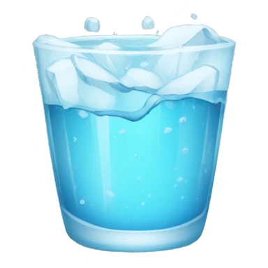 Vaso de agua con hielo  sticker
