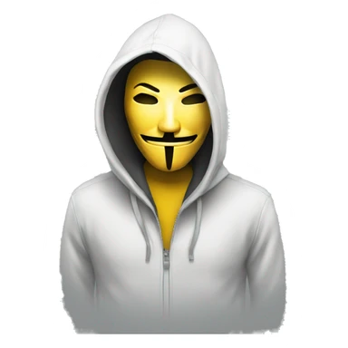 Anonymous hacker standing sticker