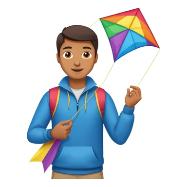 Man with kite,Kite Flyers, big kite sticker