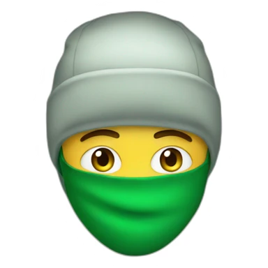 irish man wearing a ski mask on his head sticker