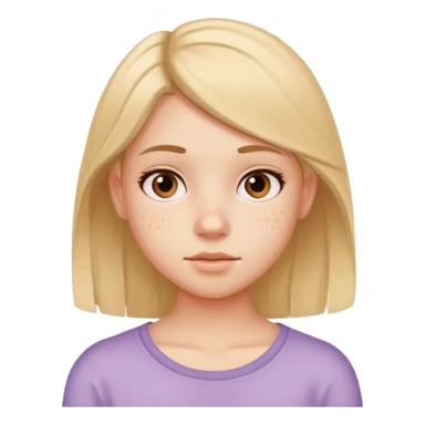 teenage girl showing signs of puberty with slight acne and subtle body changes sticker