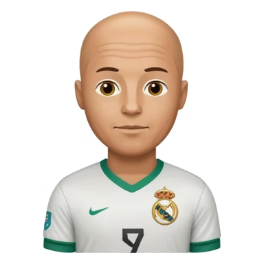 bald man wearing ronaldo football jersey sticker