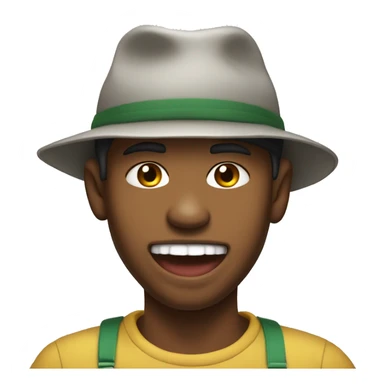 frat boy emoji biting lip and backwards hat sticker