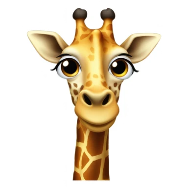 Giraffe smiling mischievously  sticker