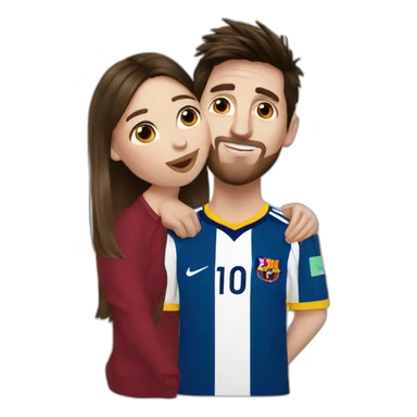 Messi kissing me  sticker