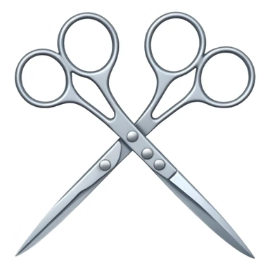 Two sissor intersect sticker