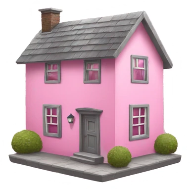 Pink house with hearts sticker
