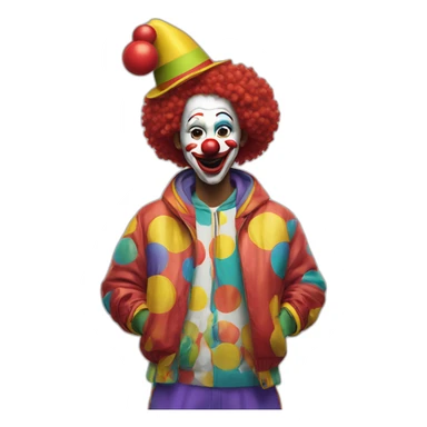 Clown in nike wear sticker