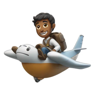 a man flying in the sky  sticker