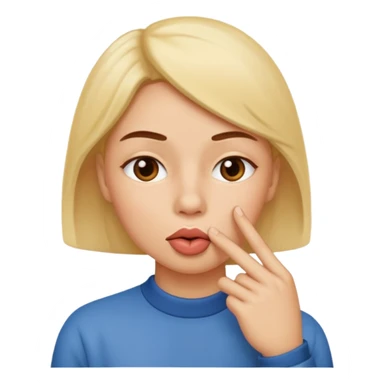 Emoji de humano haciendo silencio sticker