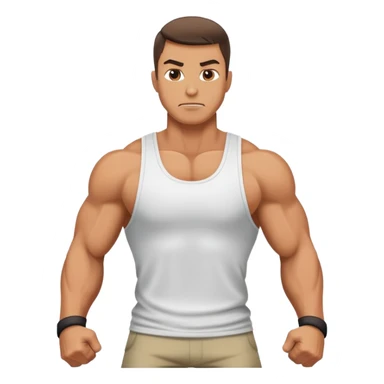 MUSCULAR MAN GOING TO THE GYM, HITTING BACK sticker