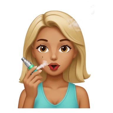 girl with vape sticker