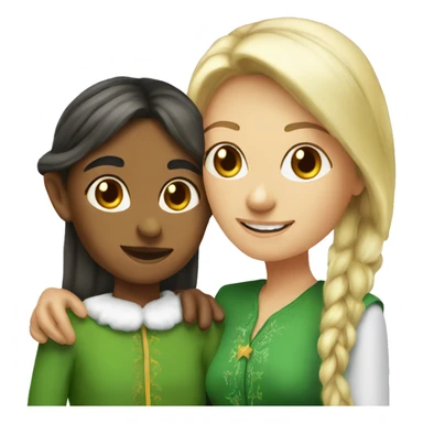 Mum with an elf sticker