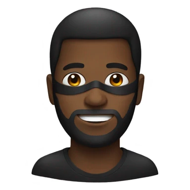 Black guy with mask sticker