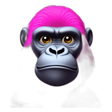 neon pink gorilla sticker