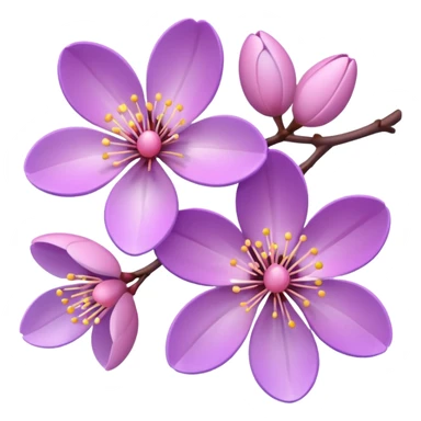 purple emoji - cherry blossoms sticker